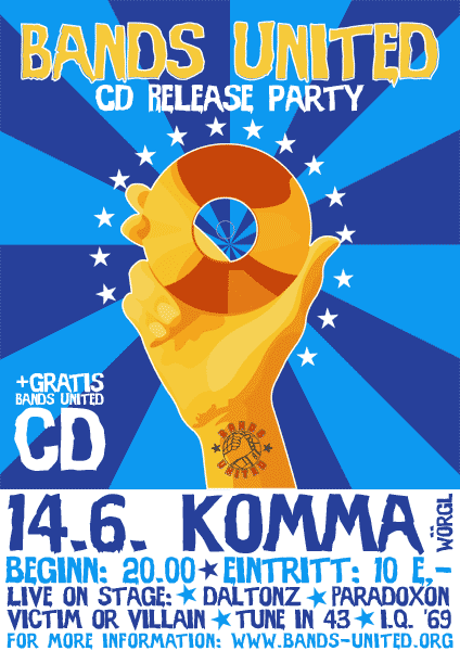 14. 6. 2003 | I.Q. 69, Paradoxon, Victim or Villain, Puppet Nation, Tune in 43 | VZ Komma, Wörgl I.Q. 69, Paradoxon, Victim or Villain, Puppet Nation, Tune in 43 @ VZ Komma, Wörgl